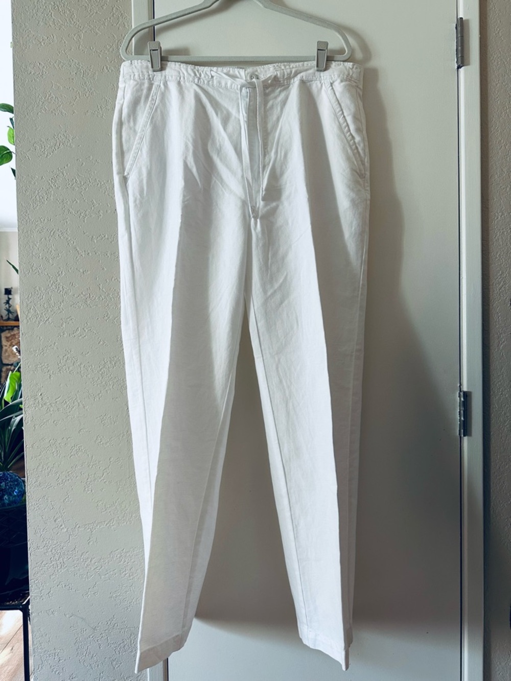 Island Shores linen Blend trousers - Large- White